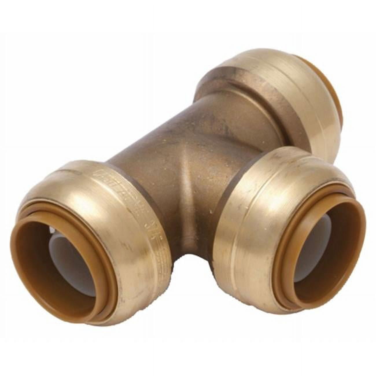 SharkBite 3/4 Inch Tee, Push to Connect Brass Plumbing Fitting, PEX