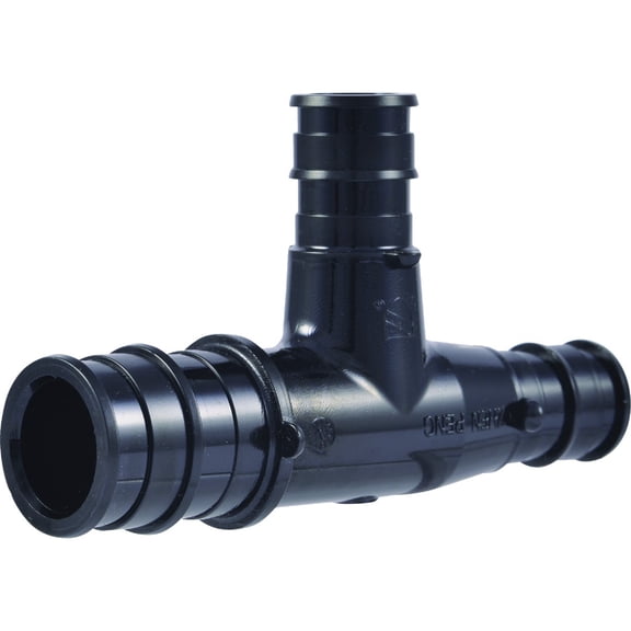 SharkBite Poly Expansion Reducing Tee UA454A5 - Plastic Plumbing Fitting - 3/4 x 1/2 x 1/2, 5 Pack