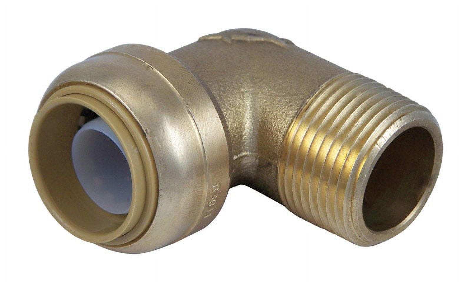 3/4 Inch Brass Push-to-Connect 90-Degree Elbow Fitting