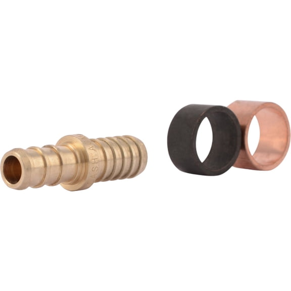 SharkBite 3/8 Inch Crimp Polybutylene Adapter, Pack of 10, Brass Plumbing Fittings, PEX Pipe, UC4006LF