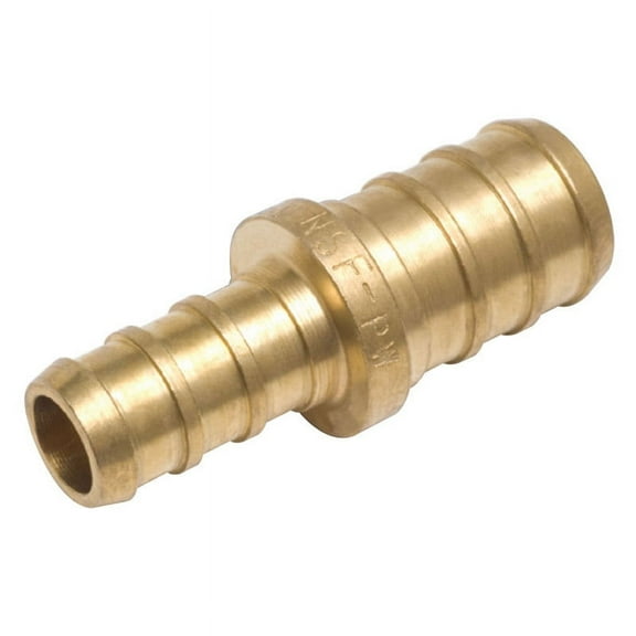 Sharkbite UC009LFA 3/8 In. Pex T X 1/2 In. D Pex Brass Reducing Coupling