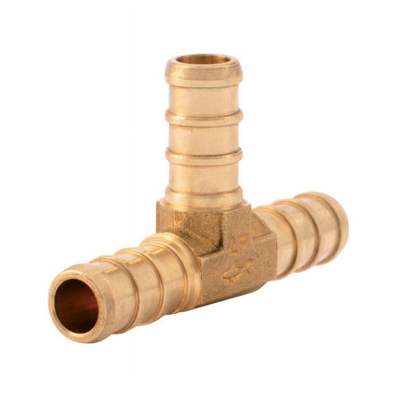 SharkBite Pex Tee UC360LFA - Brass 3/8 Plumbing Fitting - 3/8 Inch