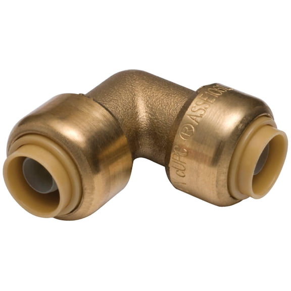 SharkBite 90-Degree Elbow PEX Fitting - Push-to-Connect - 3/8 Inch, Brass