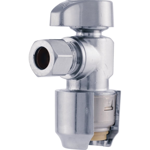 SharkBite Brass 1/2-in Push-to-Connect x 3/8-in OD Compression Quarter Turn Angle Valve