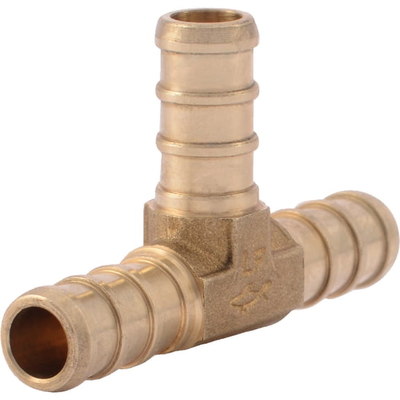 SharkBite Brass Barb PEX Tee - Single Pack