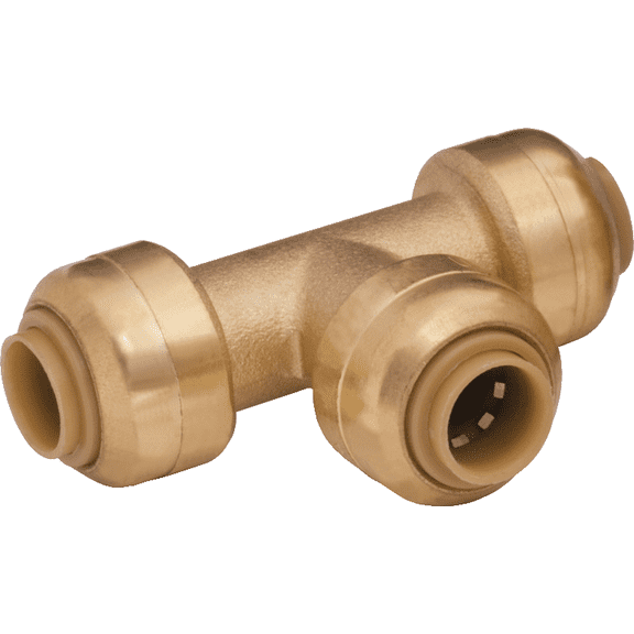 SharkBite Product - SharkBite Brass Push-to-Connect Tee - Pack of 12 Residential Use, Standard Application