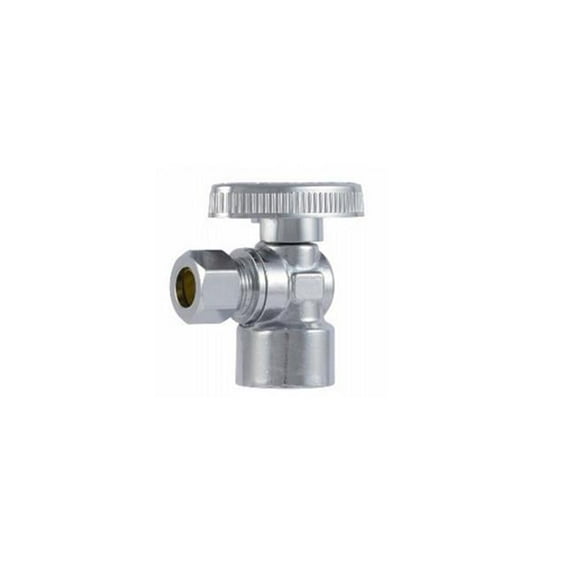 SharkBite Cash Acme 112450 0.5 x 0.37 in. Iron Pipe Angle Stop Valve, Brass - Case of 5