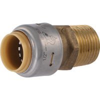 SharkBite/Cash Acme SharkBite Push-to-Connect Brass Male Adapter - Pack of 10
