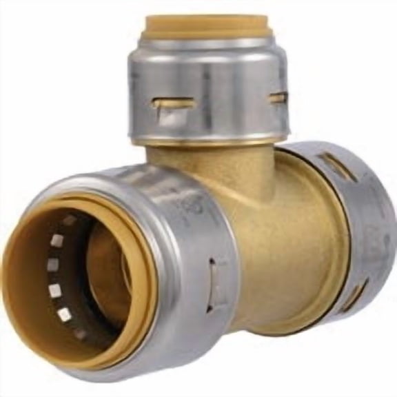 SharkBite Max 1 Inch x 1 Inch x 3/4 Inch Reducing Tee, Push To Connect, PEX Pipe, Copper, CPVC, PE-RT, HDPE, UR416A