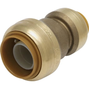 SharkBite Max 1 x 3/4 Inch Reducing Coupling, Push to Connect Brass Plumbing Fitting, PEX Pipe, Copper, CPVC, PE-RT, HDPE, UR060A