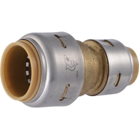 SharkBite Max 3/4 Inch x 1/2 Inch Reducing Coupling, Push to Connect Brass Plumbing Fitting, PEX Pipe, Copper, CPVC, PE-RT, HDPE, UR058A