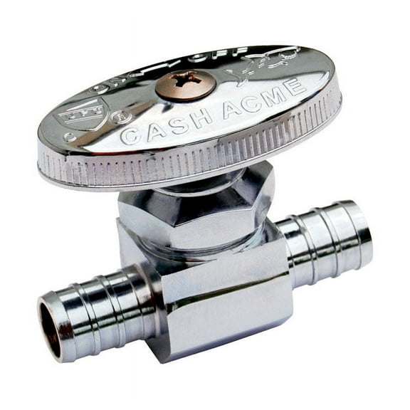 SharkBite PEX 1/2 PEX Barb x 1/2 Brass Stop Valve