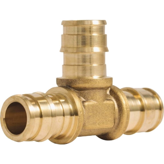 SharkBite 1/2 Inch Expansion Tee for PEX-A Pipe, Brass Plumbing Fittings for PEX-A Tubing, UAB362LFA