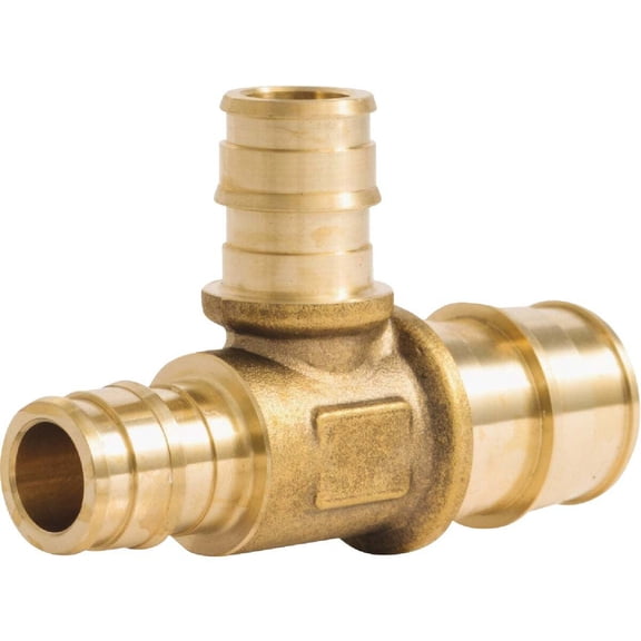 SharkBite PEX-A Brass 3/4 In. x 1/2 In. x 1/2 In. Tee UAB454LFA