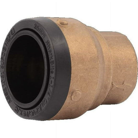 Sharkbite 1-1/4 in. Push-to-Connect End Cap Fitting in Brass - UXL0435