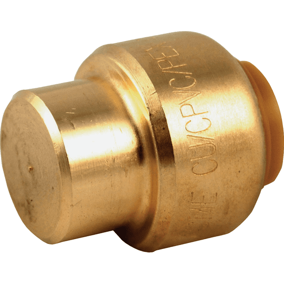 SharkBite Product - SharkBite Push-to-Connect Brass End Cap - Pack of 12 Residential Use, Standard Application