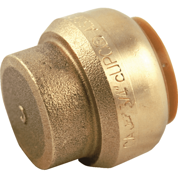 SharkBite Push-to-Connect Brass End Cap - Single Pack  Residential Use, Standard Application