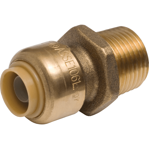 SharkBite Push-to-Connect Brass Male Adapter - Pack of 12 Residential Use, Standard Application