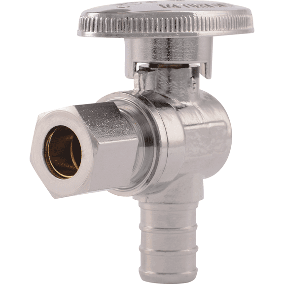 SharkBite Quarter Turn Chrome Stop Angle Valve - Pack of 12