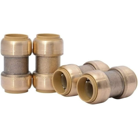 SharkBite Straight Coupling Plumbing Fitting - Push-to-Connect, 3/4 In. - 4 Count — Home & Garage Storage, Stackable Design