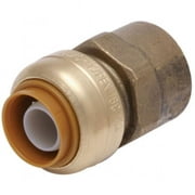SharkBite U072LFA Straight Connector Plumbing Female, 1/2 in, FNPT, PEX Fittings, Push-to-Connect, Copper, CPVC, 0.5 x 0.5 Inch