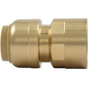 SharkBite U072LFA Straight Connector Plumbing Fitting, Female Adapter, 1/2 Inch by 1/2 Inch, FNPT, PEX Fittings, Push-to-Connect, Copper, CPVC