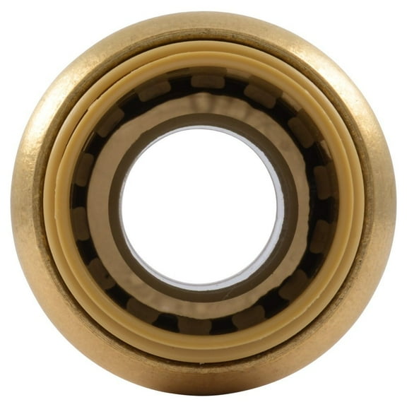 SharkBite U072LFA4 Straight Connector Plumbing Female, 1/2 in, FNPT, PEX Fittings, Push-to-Connect, Copper, CPVC, Pack of 4, Brass