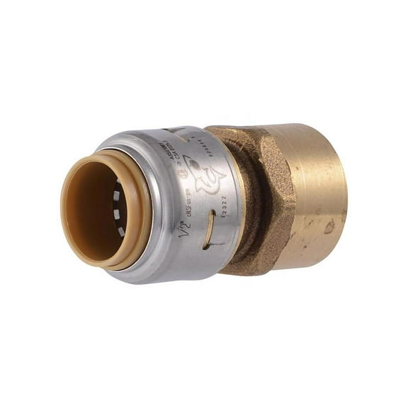 Shark Bite U072LFA4 1/2" X 1/2" Brass FNPT Straight Push Female Connector 4 Count