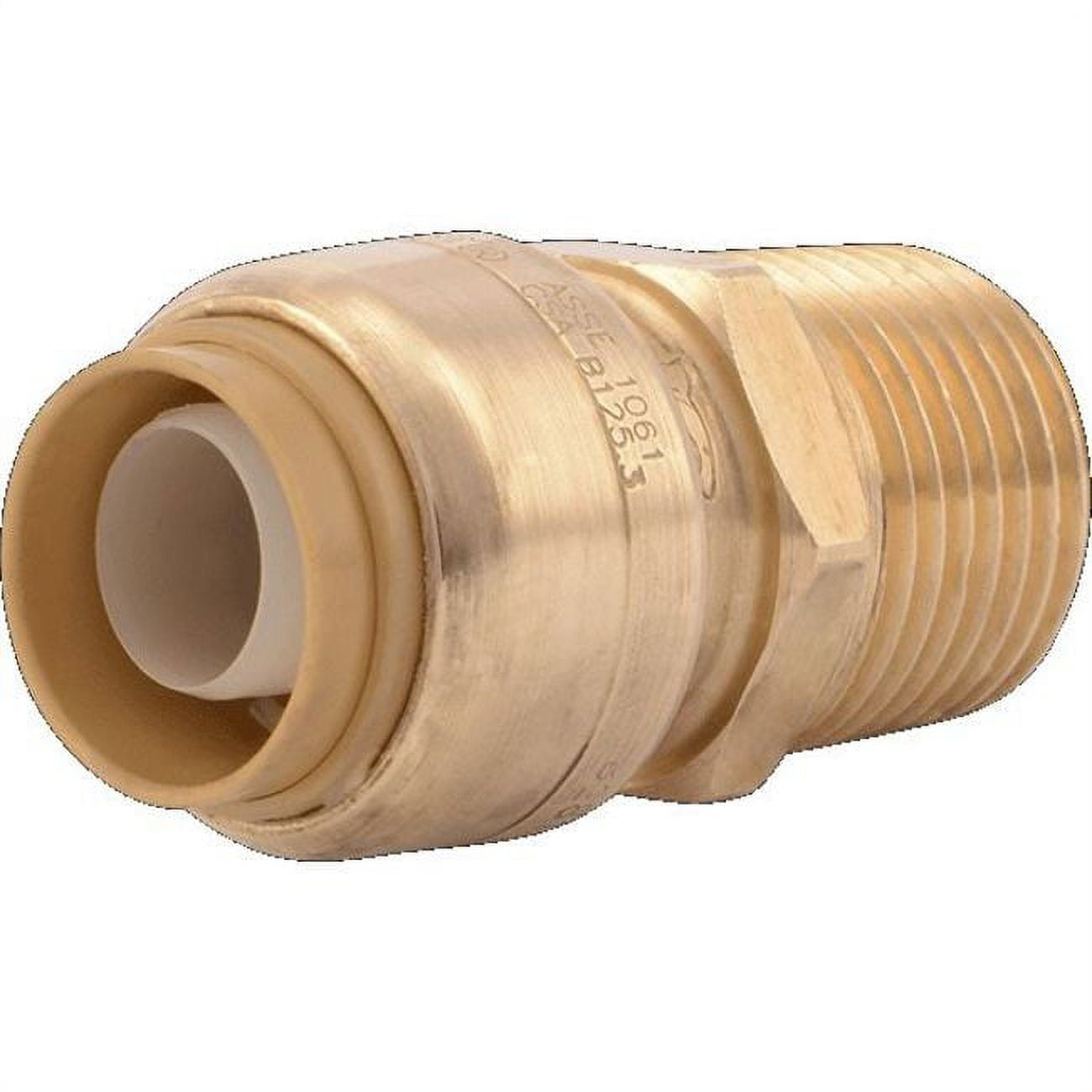 SharkBite U120LF 1/2 in. Brass PushtoConnect Straight Connector Male