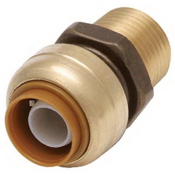 SharkBite U120LFA Lead Free Straight Connector, 1/2" x 1/2" MNPT, Each