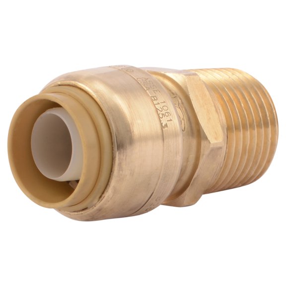 SharkBite U120LFA4 Push-To-Connect Male Connectors, 1/2" x 1/2", 4-Pack, Each