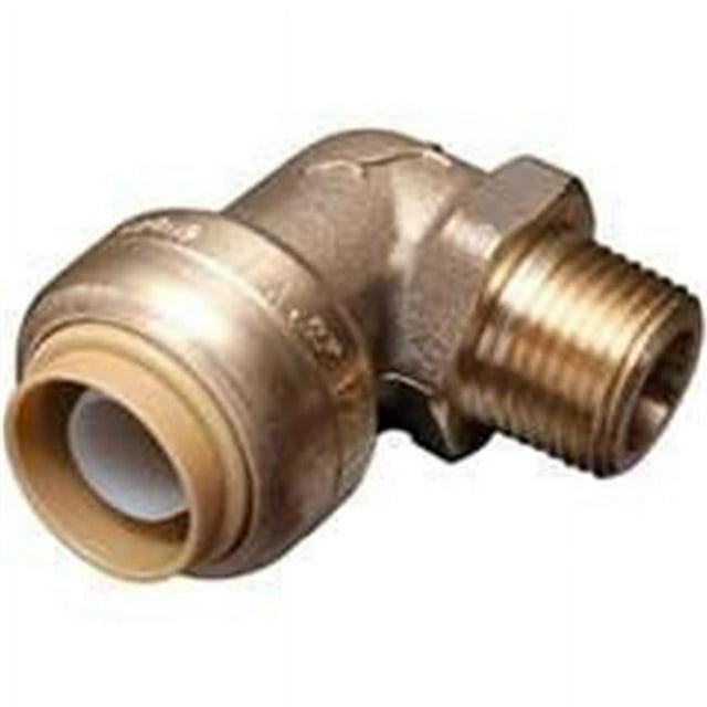 SharkBite U281LFA Dishwasher Elbow, 1/2 in Slip Joint x 3/8 in MNPT, 200 psi, Brass