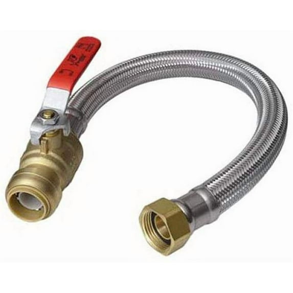 SharkBite U3068FLEX18BVLF Flexible Water Heater Connectors, 1/2-Inch by 3/4-Inch by 18-Inch Length by Sharkbite
