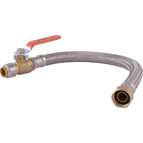 SharkBite U3068FLEX18BVLF Flexible Water Heater Connectors, 1/2-Inch by 3/4-Inch by 18-Inch Length by Sharkbite