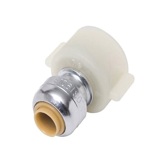 SharkBite Faucet Connector Valve - Push-To-Connect, Chrome-Plated Brass - 1/4" x 1/2"