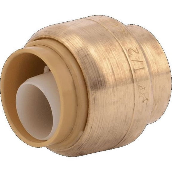 SHARKBITE U514LF 1/2" Push-to-Connect DZR Brass End Stop