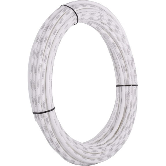 SharkBite U855W100 PEX Pipe 3/8 Inch, White, Flexible Water Pipe Tubing, Potable Water, Push-to-Connect Plumbing Fittings, 100 Feet Coil of Piping
