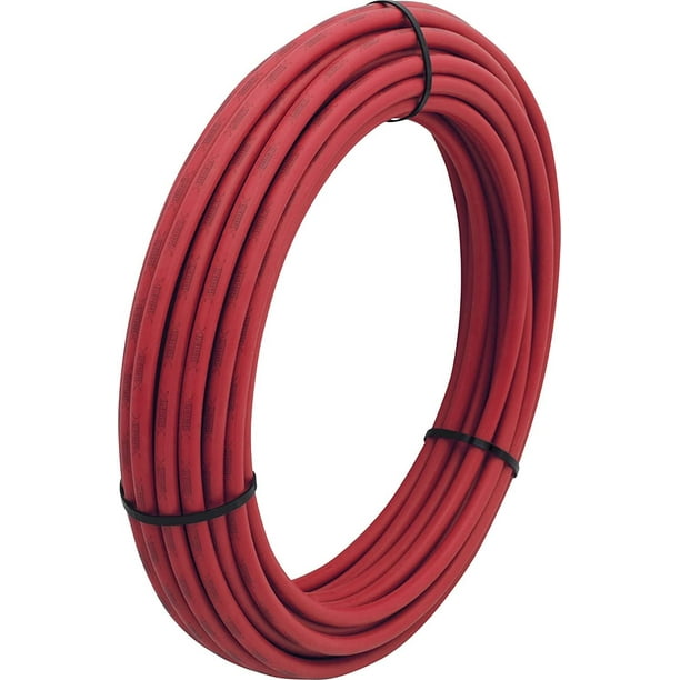 SharkBite U860R100 PEX Pipe 1/2 Inch, Red, Flexible Water Pipe Tubing