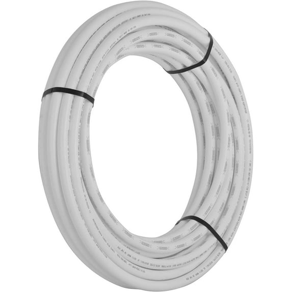 SharkBite U870W100 PEX Pipe 3/4 Inch, White, Flexible Water Pipe Tubing, Potable Water, Push-to-Connect Plumbing Fittings, 100 Feet Coil of Piping