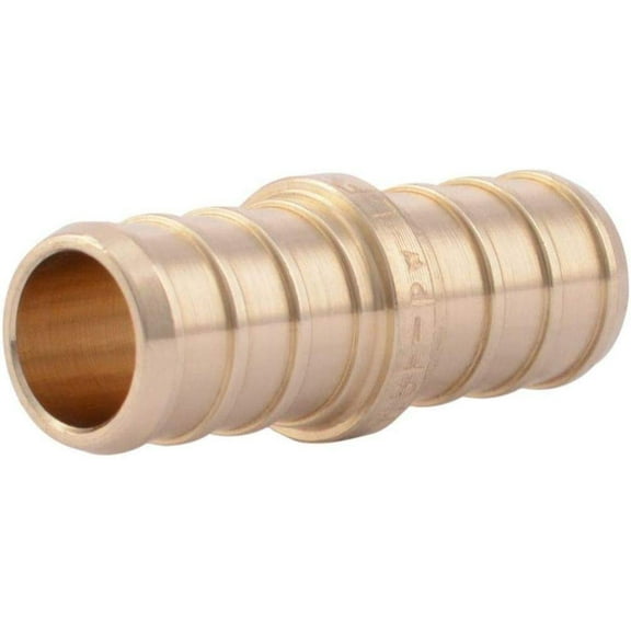 SharkBite UC008LFA10 1/2" Coupling PEX Barb Fitting 10-Pack, Brass