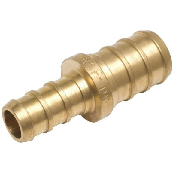 SharkBite Brass PEX Reducing Coupling - Plumbing Fitting Reducer - 3/8" x 1/2"