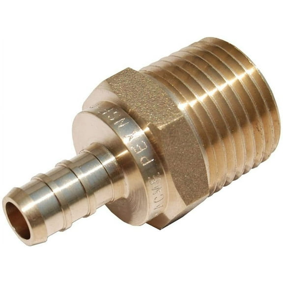 SharkBite UC118LFA Barb Threaded Male Adapter, 3/8" x 1/2", Brass
