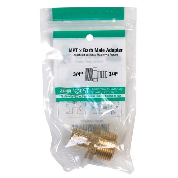 SharkBite UC134LFA Hose to Pipe Adapter, 3/4 in, PEX Barb x MNPT, DZR Brass, 200 psi Pressure