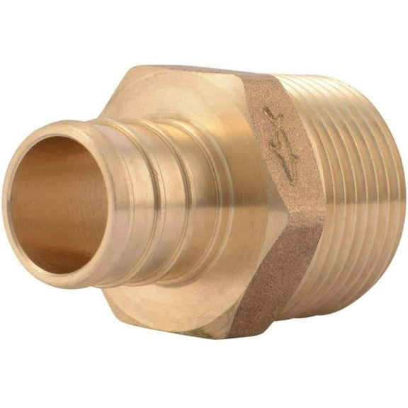 SharkBite UC134LFA10 3/4" Male PEX Barb Fitting 10-Pack, Pack of 1, Brass, 10 Count
