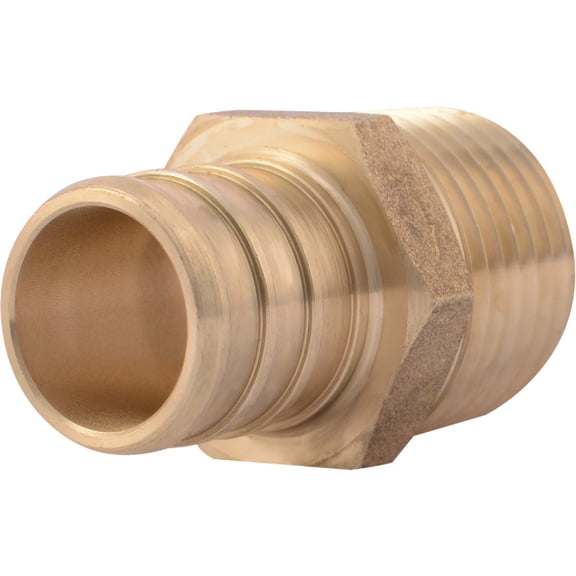 SharkBite Bullnose PEX Barb Adapter - Durable Brass - 3/4 in. x 1/2 in.