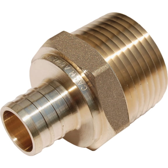 SharkBite Threaded Male Adapter Fitting - Easy Installation - 3/4-Inch x 1-Inch Brass