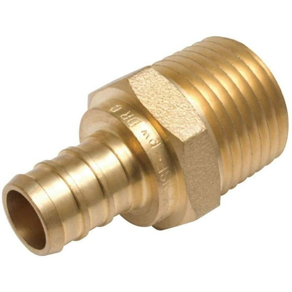 SharkBite Threaded Male Adapter Fitting - Easy Installation - 3/4-Inch x 1-Inch Brass