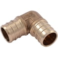 thumbnail image 1 of SharkBite UC256LFA10 3/4" 90 Degree Elbow PEX Barb Fitting 10-Pack, 10 Pack, Brass, 1 of 4