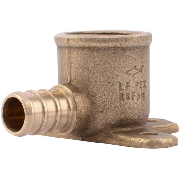 SharkBite Brass Barbed Drop Ear Elbow - Single Pack Residential Use, Standard Application