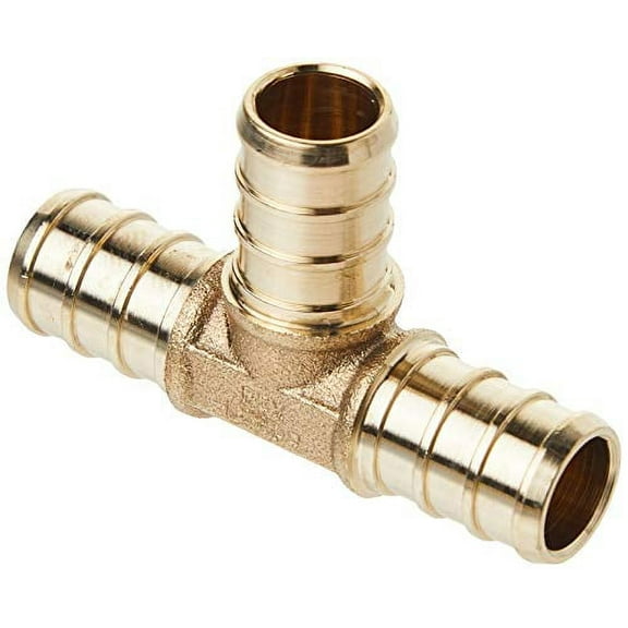 SharkBite UC362LFA10 Insert Pipe Tees, Lead Free, 1/2 In. Brass Barb, 10-Pk. - Quantity 1